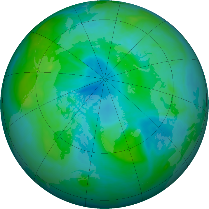 Arctic ozone map for 29 August 2008